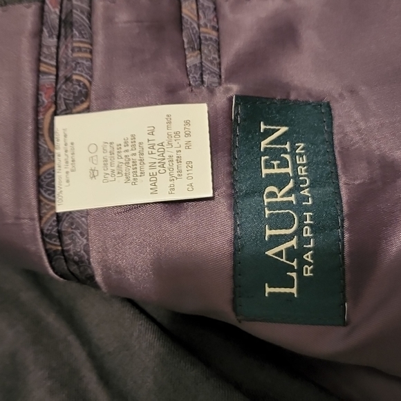 EUC - Ralph Lauren  Wool Suit Jacket/Pants - Picture 2 of 3